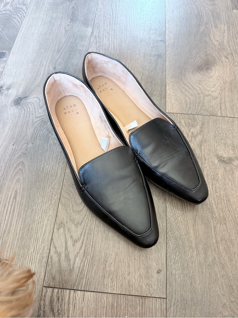 a new day Black Pointed-Toe Slip-On Flats